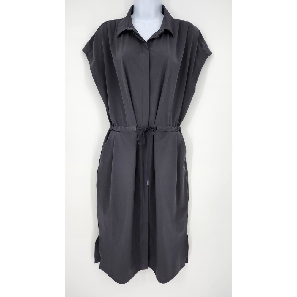 REI Cooperative Black Shirt Dress Womens Large Gorpcore Hiking Travel Minimalist